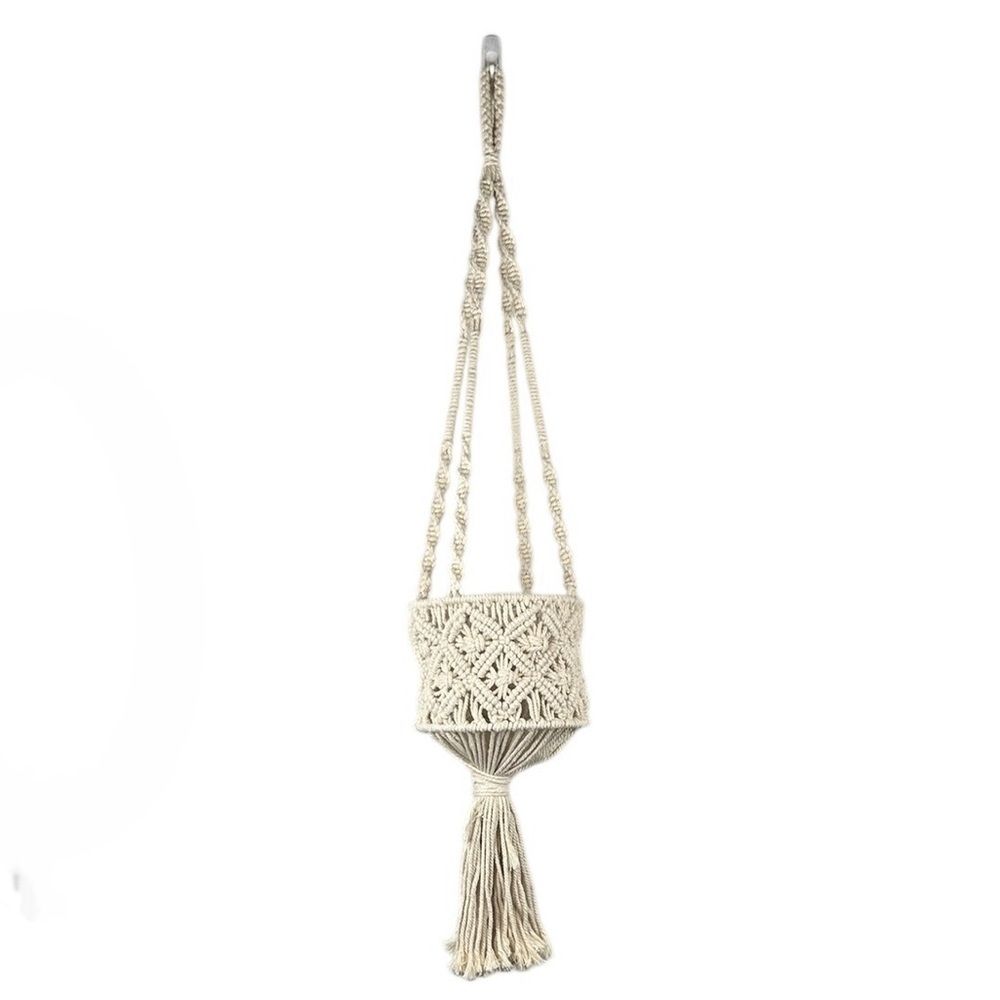 Classic Retro 70's Macrame Medium Size Plant Holder